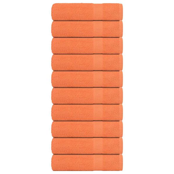 vidaXL Douchedoeken FROGN 10 st 70x140 cm 360 g/m&sup2; oranje