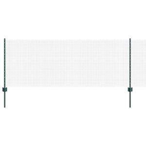 vidaXL gelast draadhek met palen 50 x 0,8 m PVC-Coated Staal Groen