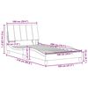 vidaXL Bedframe zonder matras "Hanko" 100x200 cm stof lichtgrijs