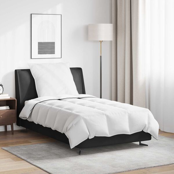 vidaXL Winter Dekbed met kussen 2 pcs Wit Donsveertjes