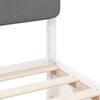 vidaXL Bedframe met Gevoerd Hoofdgedeelte Lichtgrijs 200 x 200 cm