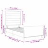 vidaXL Bedframe met hoofdeinde Donkerbruin 90 x 200 cm Stof