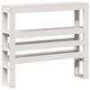 vidaXL Hoofdbord met schappen 75 cm massief grenenhout wit