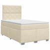 vidaXL Boxspringbed met matras Cr&egrave;mekleurig 120 x 200 cm Stof