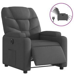 vidaXL Fauteuil verstelbaar elektrisch stof zwart