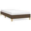 vidaXL Bedframe zonder matras 90x200 cm stof donkerbruin