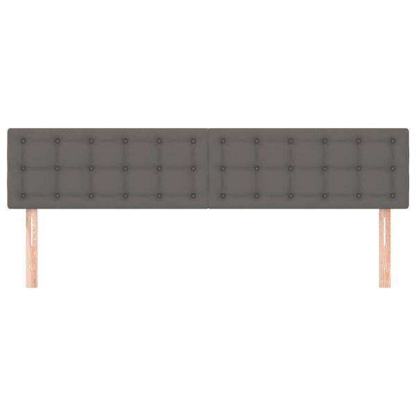 vidaXL Hoofdborden 2 st 100x5x78/88 cm kunstleer grijs