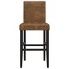 vidaXL Barstoelen 2 st massief rubberhout en stof