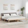 vidaXL Bedframe Bruin en taupe 150 x 200 cm Massief grenenhout