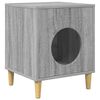 vidaXL Kattenhuis Grijs Sonoma 42,5 x 40 x 53 cm Bewerkt hout