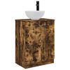 vidaXL Badkamermeubel met Wasbak Gerookt eiken 54 x 35 x 83 cm