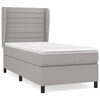 vidaXL Boxspring met matras stof lichtgrijs 80x200 cm