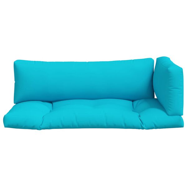 vidaXL Palletkussens 3 st oxford stof turquoise