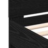 vidaXL Bedframe met LED Zwart Eiken 150 x 200 cm Bewerkt hout