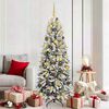 vidaXL Kunstkerstboom Wit 180 cm PVC en Plastic en Staal en PE