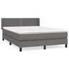 vidaXL Boxspring met matras kunstleer grijs 140x200 cm