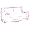 vidaXL 2-zitsbank Cr&egrave;me 140 cm Stof