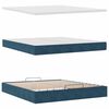 vidaXL Ottoman bed met matrassen 200x200cm fluweel donkerblauw