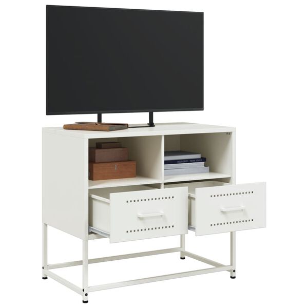vidaXL Tv-meubel 68x39x60,5 cm staal wit