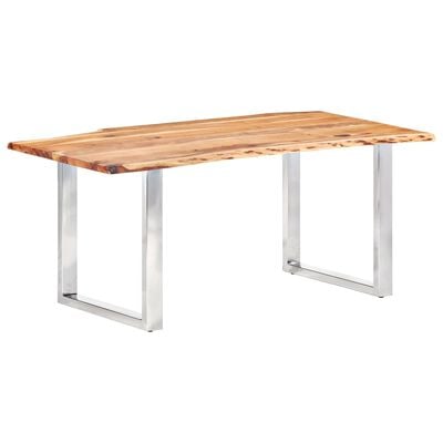 vidaXL Eetkamertafel met natuurlijke randen 3,8 cm 200 cm acaciahout