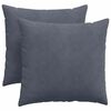 vidaXL Sofa Kussens 2 stuks Donkergrijs 45 x 45 cm Cordstof