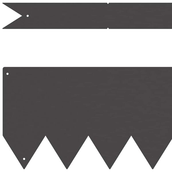 vidaXL Tuinrand 10 pcs Zwart 100 x 0.05 x 20 cm Koudgewalst staal