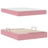 vidaXL Opbergbed met matras met matras Roze 140 x 190 cm Fluweel