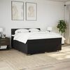 vidaXL Boxspring met matras stof zwart 200x200 cm