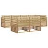 vidaXL Buiten bankenset 7 st Wit en Beige Polyester