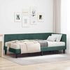 vidaXL Hoekbedframe met Matras met matras 2 pcs Groen Fluweel