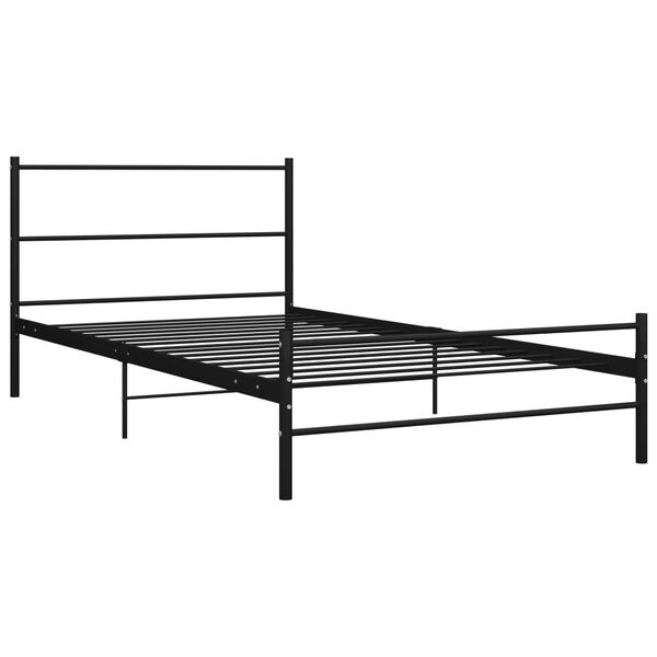 vidaXL Bedframe metaal zwart 90x200 cm