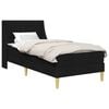 vidaXL Bedframe met matras met hoofdeinde Zwart 90 x 190 cm Stof