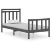 vidaXL Bedframe massief hout grijs 90x190 cm
