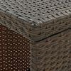 vidaXL Bartafel met opbergrek 120x60x110 cm poly rattan bruin