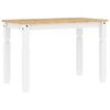 vidaXL Eettafel Corona 112x60x75 cm massief grenenhout wit