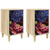 vidaXL Nachtkastje KIEL 2 st Sonoma Eiken 36 x 33 x 60 cm Bewerkt hout