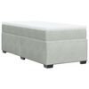 vidaXL Boxspring met matras fluweel lichtgrijs 100x200 cm