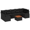 vidaXL Tuinbankenset 8 st Zwart poly rattan