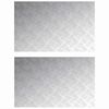 vidaXL Trapmatten 2 st 80 x 50 cm Zilver Aluminium Rechthoekig