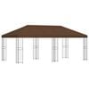 vidaXL Tuinprieel 6 x 3 m Bruin Polyester en staal 190 gsm