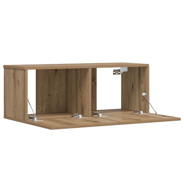 vidaXL Tv-wandmeubel 80x30x30 cm bewerkt hout artisanaal eikenkleurig