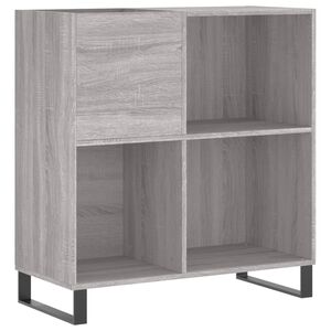 vidaXL Platenkast 84,5x38x89 cm bewerkt hout grijs sonoma eikenkleurig