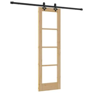 vidaXL Schuifdeur ORKDAL 61 x 198,5 cm Massief grenenhout en glas