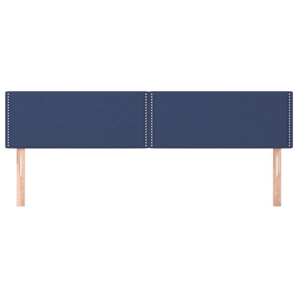 vidaXL Hoofdborden 2 st 100x5x78/88 cm stof blauw