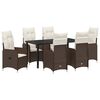 vidaXL Tuin eettafelset 7 st Bruin poly rattan