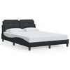 vidaXL Bedframe zonder matras "Zadar" kunstleer zwart 137x190 cm