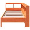 vidaXL Bed met boekenkast zonder matras grenenhout wasbruin 75x190 cm