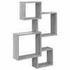 vidaXL Wand Cube Planken Muurmontage Grijs Sonoma 64 x 13,5 x 91,5 cm