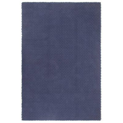 vidaXL Vloerkleed rechthoekig 120x180 cm katoen marineblauw