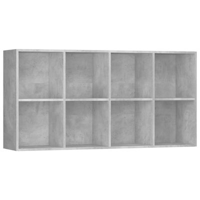 vidaXL Boekenkast/dressoir 66x30x130 cm bewerkt hout betongrijs
